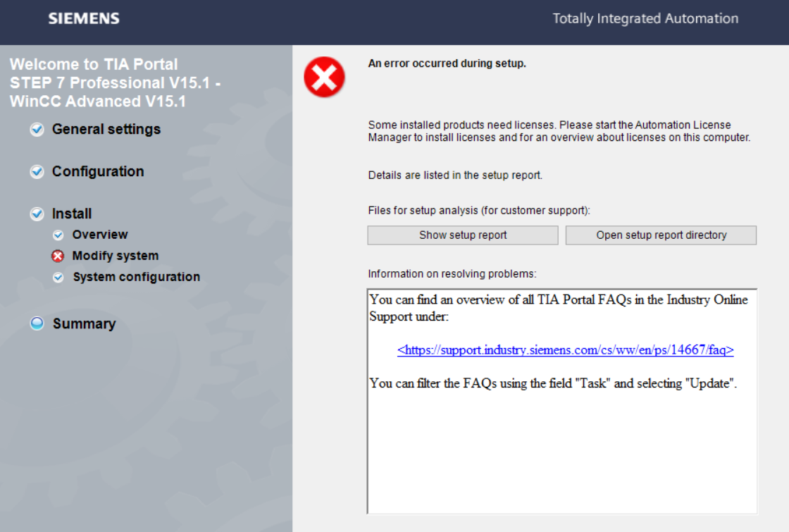 error installing license demo license previously installed